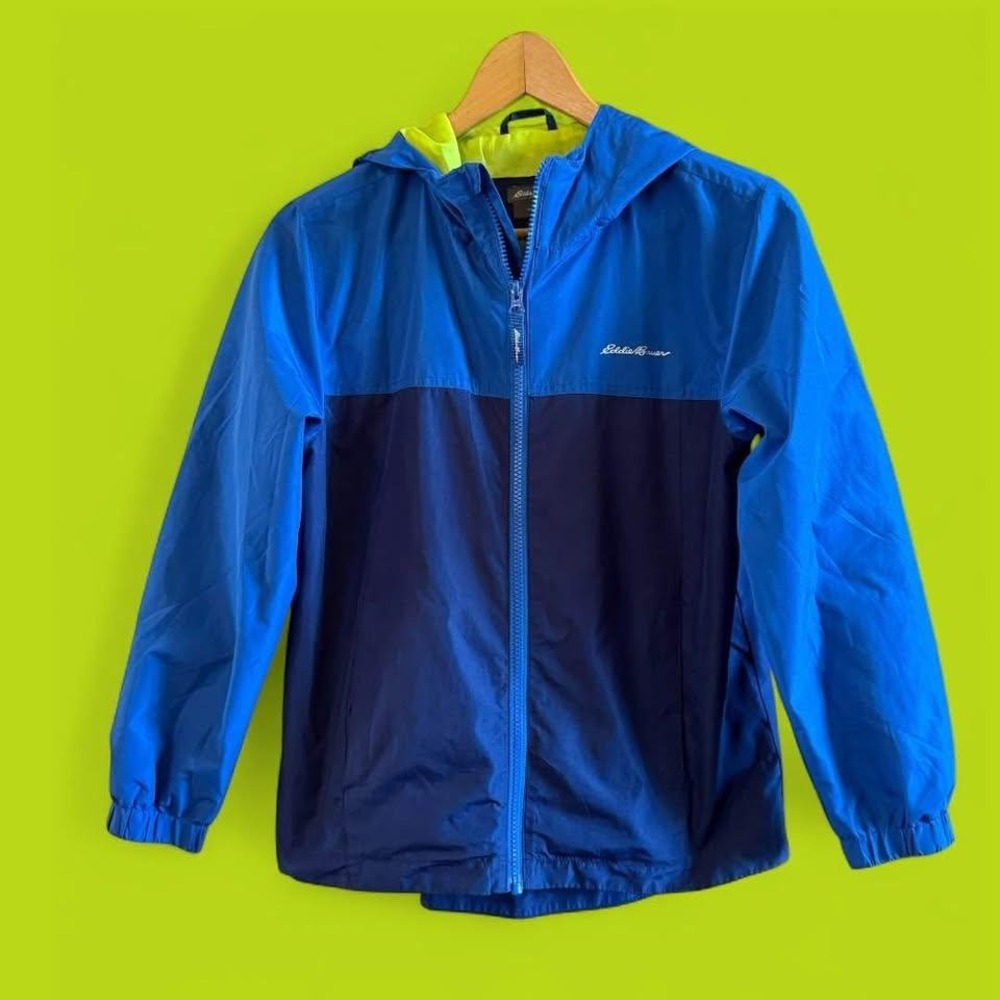 Eddie Bauer Blue & Navy Kids Rain Jacket